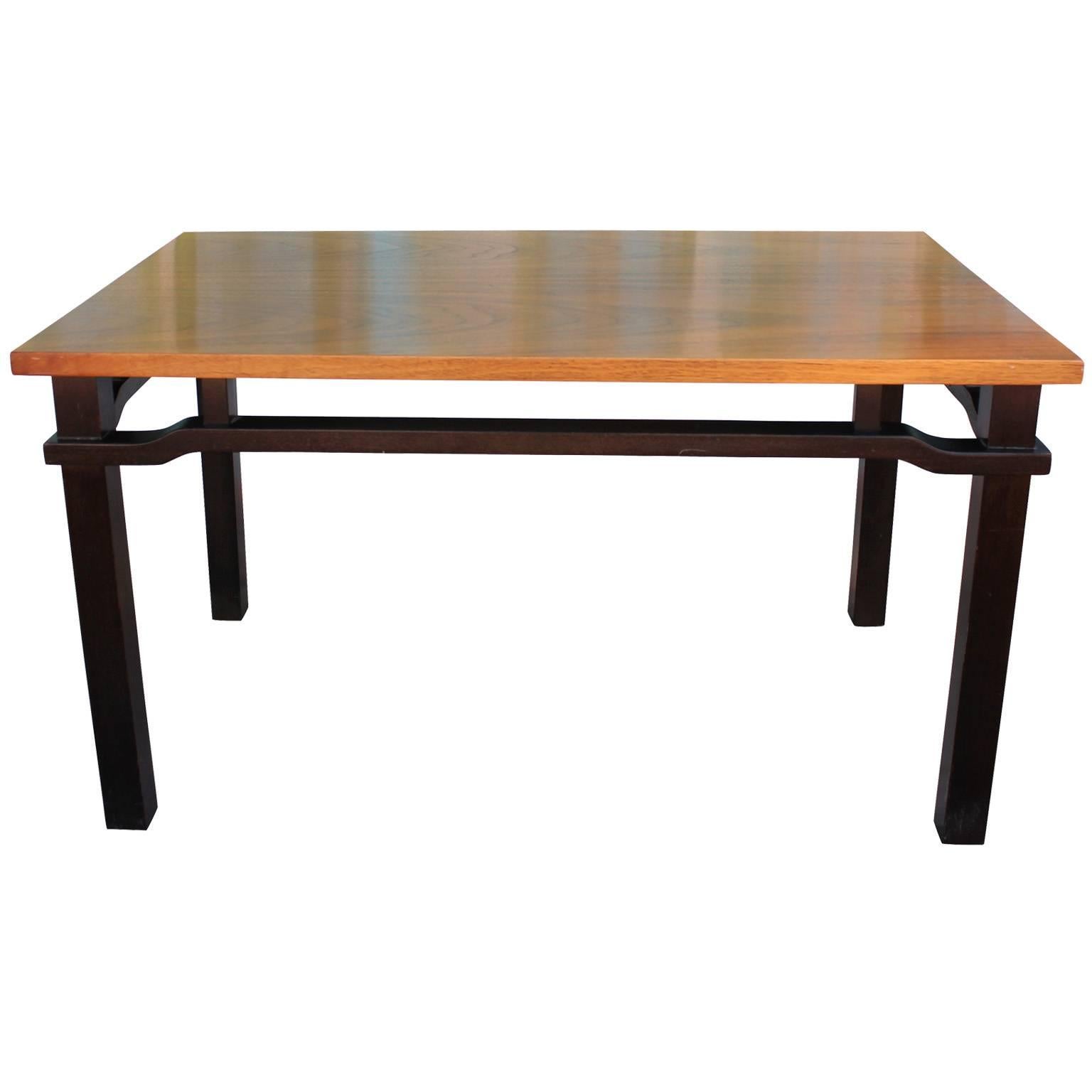 Mid-Century Modern Elegant Mid Century Modern Two Tone Walnut Coffee Table