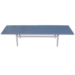 Lovely Modern Grey on Grey Rectangular Lacquered Coffee Table