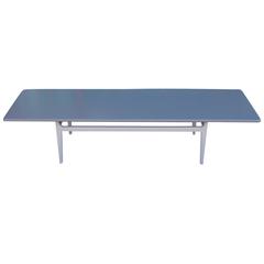 Lovely Modern Grey on Grey Rectangular Lacquered Coffee Table 4