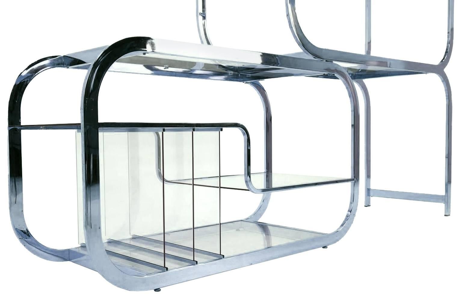 Expandable Chrome Etagere by Milo Baughman for DIA 2