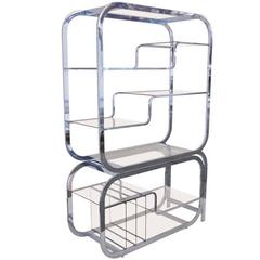 Expandable Chrome Etagere by Milo Baughman for DIA
