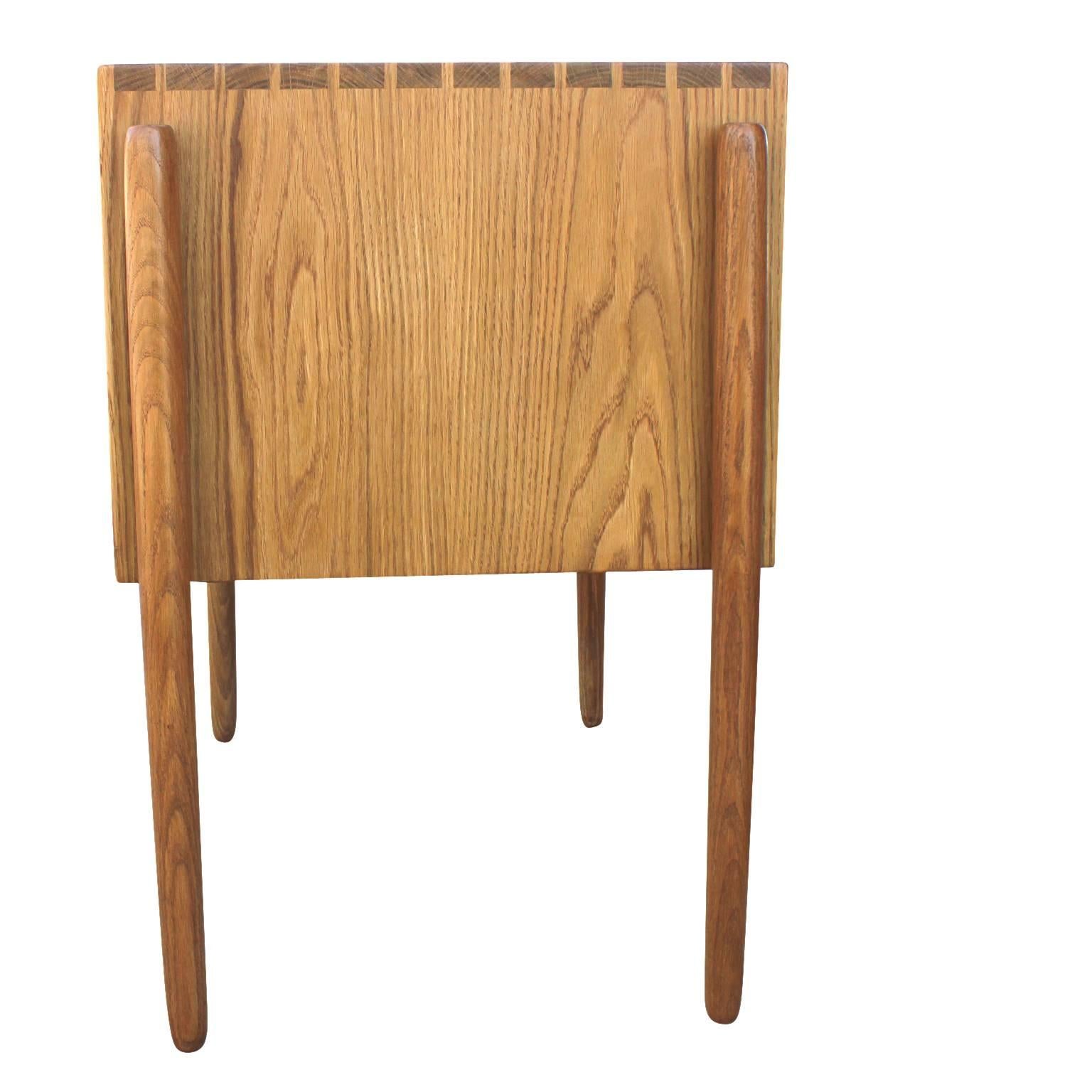 Contemporary Modern Pair of Studio Custom Side Tables or Nightstands Dovetailed