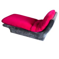 Modern Modular group for Preview Chaise Lounge Pink and Grey Velvet