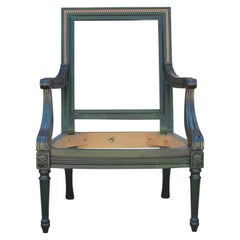 French Aniline Dyed Emerald Green Lounge Chair, COM