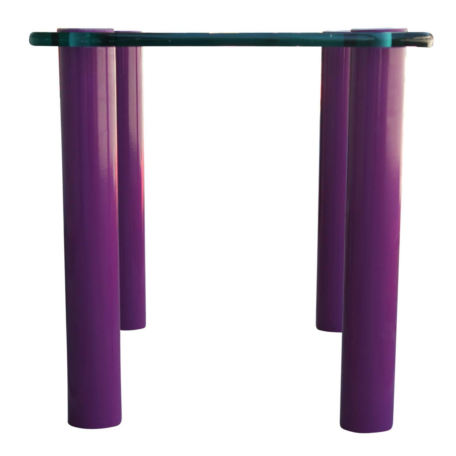 purple side table