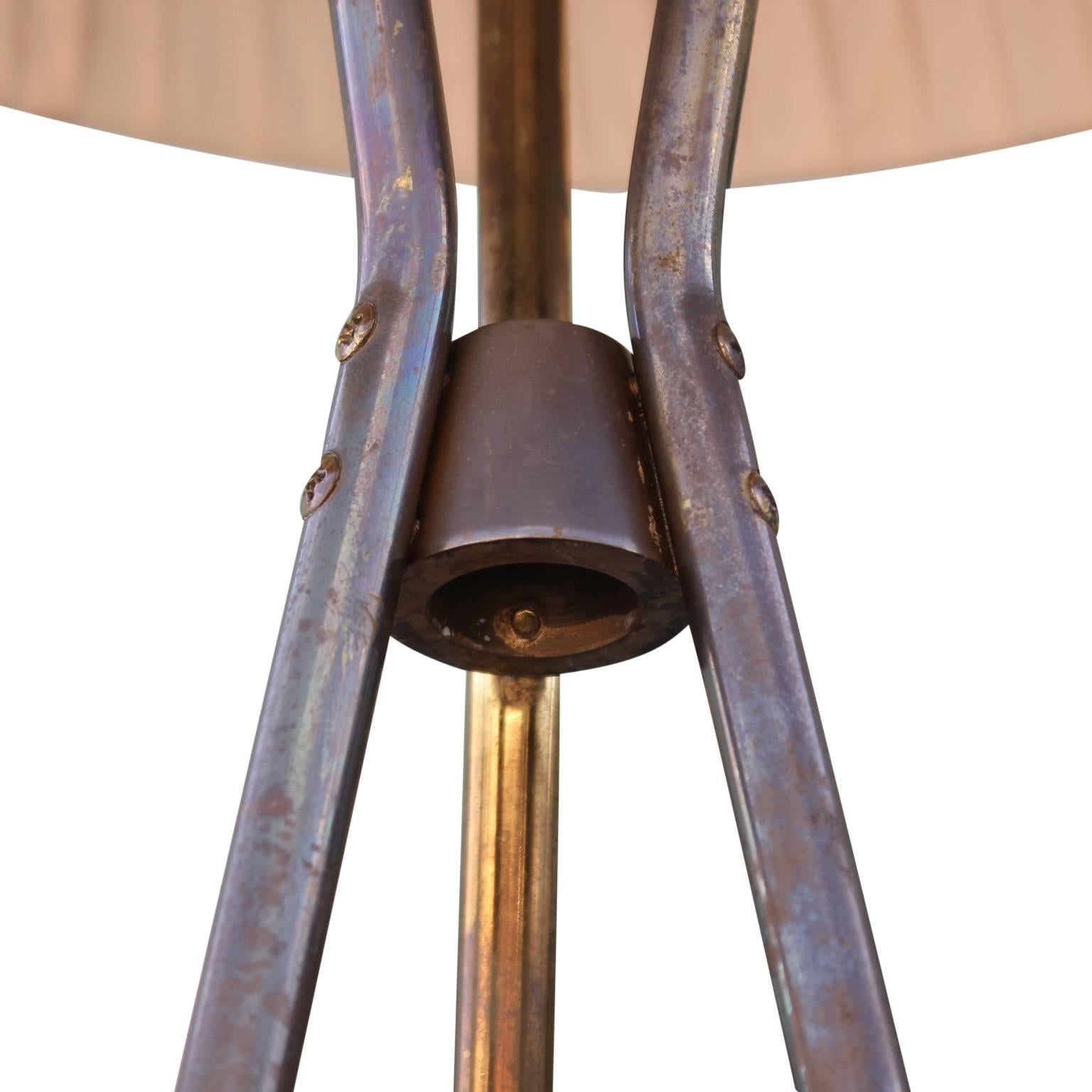 Brass Modern Gerald Thurston for Lightolier Tripod Floor Lamp