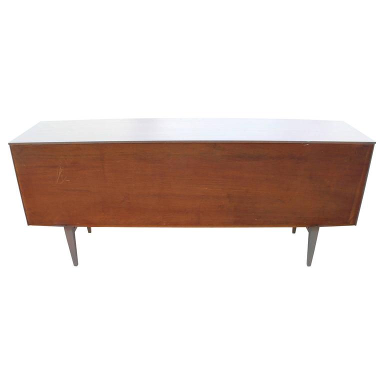 Modern Light Grey Credenza with Bleached Wood Accents For Sale at 1stdibs
