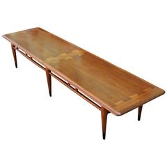 Modern Walnut Lane Coffee Table with Dovetailed Inlay