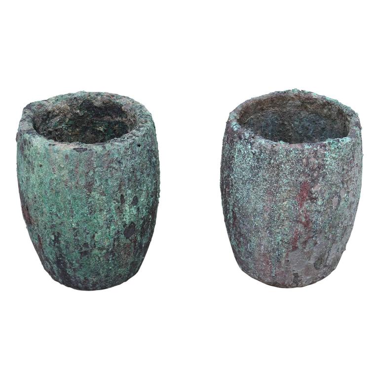 Stunning Heavy Copper Foundry Pots / Crucibles / Planters at 1stDibs