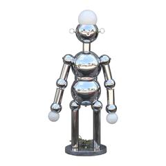 Modern Chrome Robot Floor Lamp by Torino