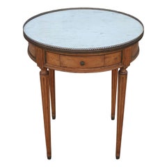 Round Marble French Occasional or Side Table in the Style of Baker