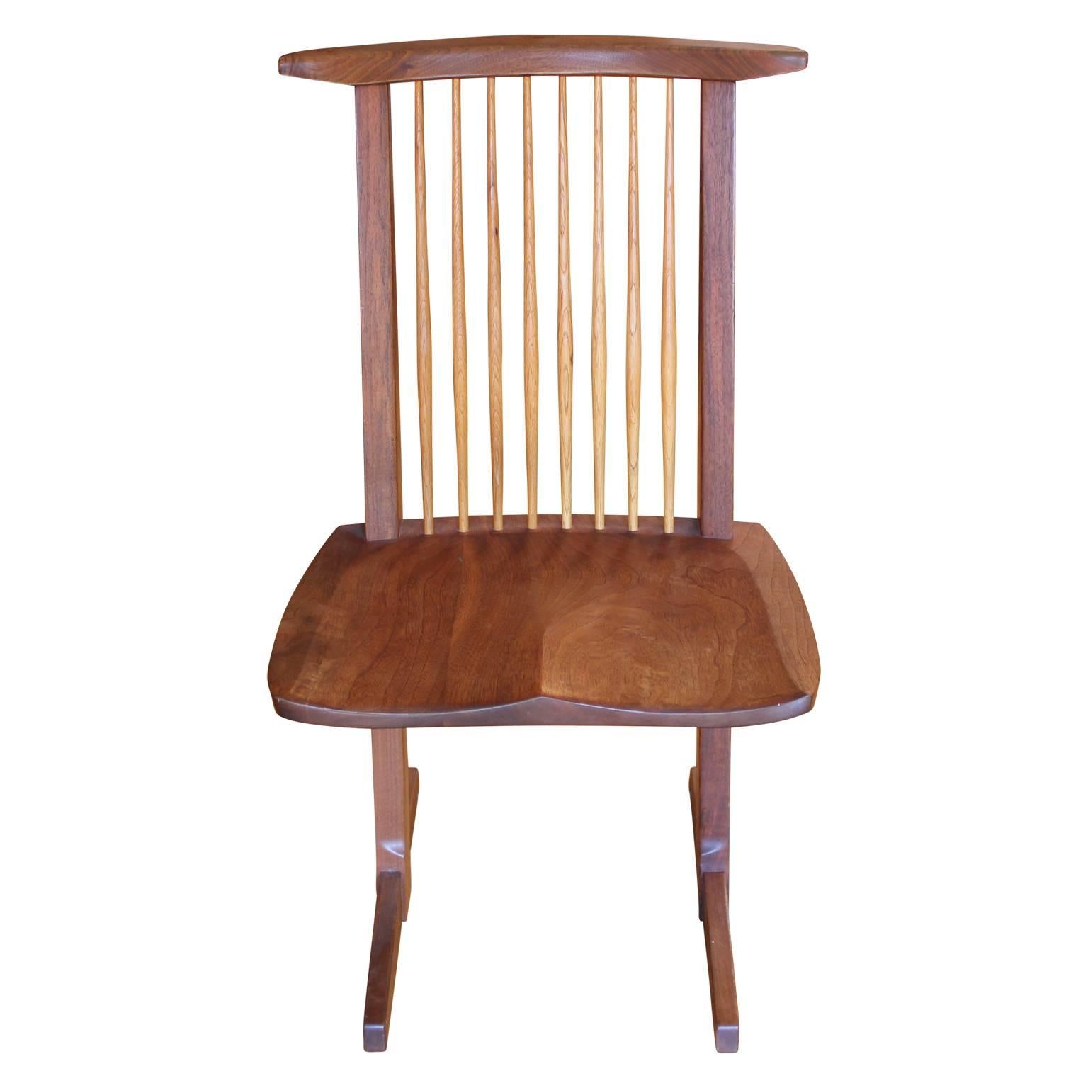Hickory Set of Ten George Nakashima Conoid Dining Chairs