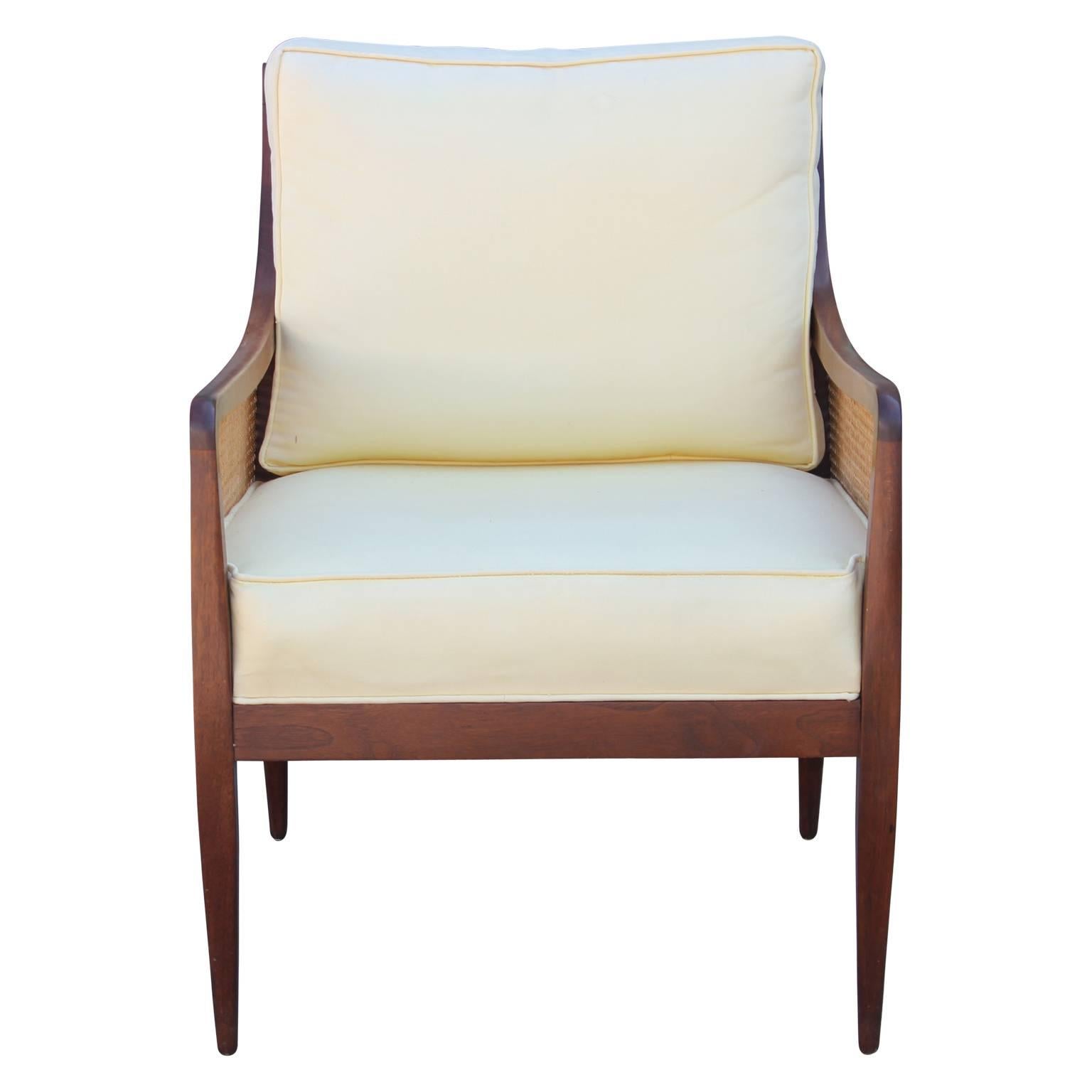 Mid-Century Modern Pair of Modern Kipp Stewart for Directional Cane Lounge Chairs