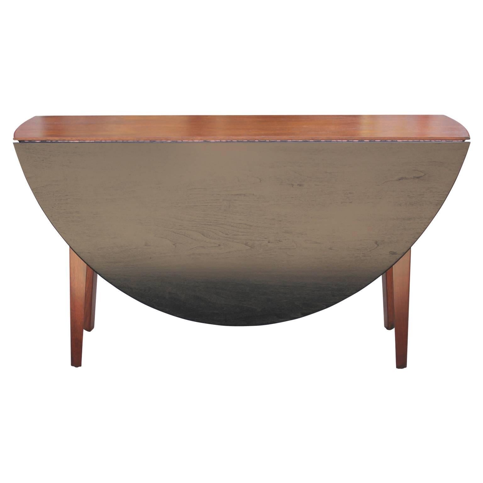 Mid-20th Century Modern Edward Wormley for Dunbar Two-Tone Walnut Drop-Leaf Dining Table