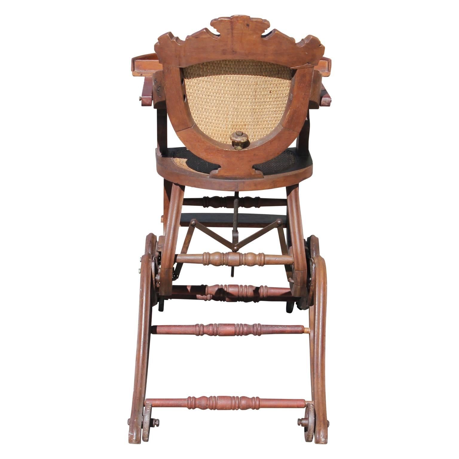 victorian metamorphic childs high chair