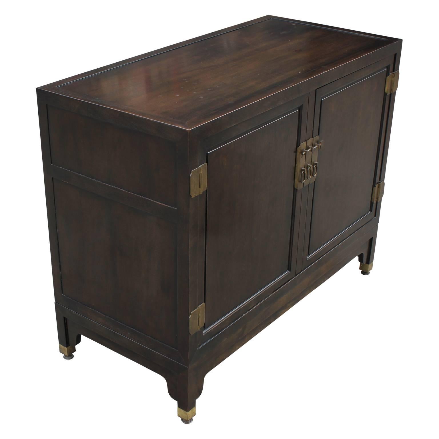 Mid-20th Century Modern Baker Chest with Brass Detailing