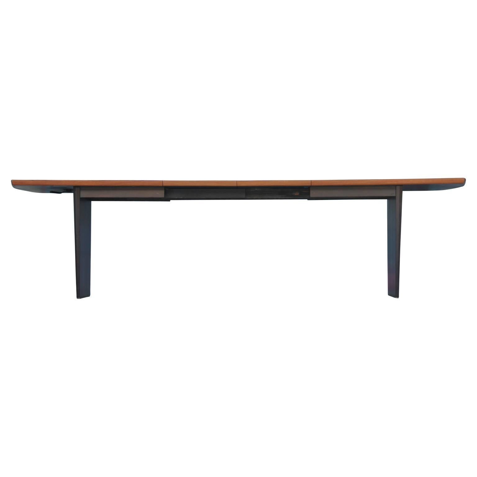 Mid-Century Modern Modern Harvey Probber Rosewood and Teak Two-Leaf Bow Tie Dining Table