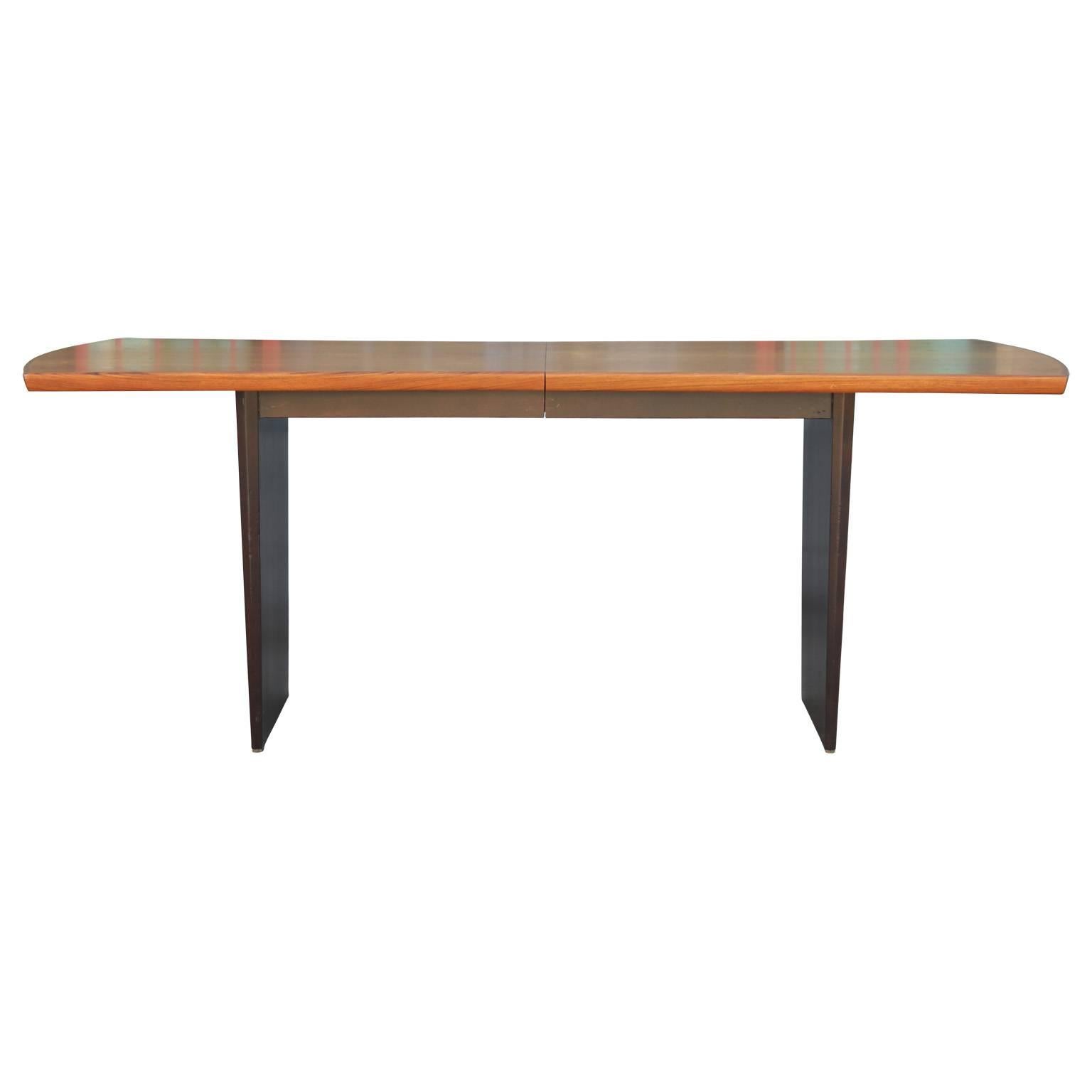 Modern Harvey Probber Rosewood and Teak Two-Leaf Bow Tie Dining Table 3