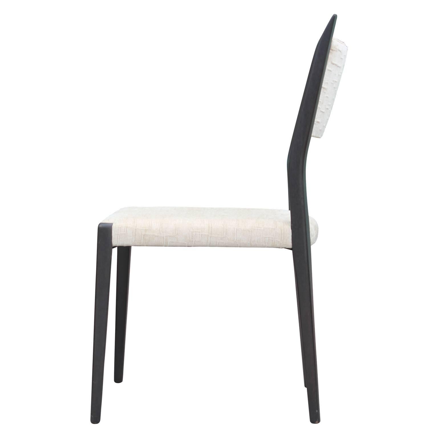 Mid-20th Century Modern Set of Four Paul McCobb for Calvin Black and White Dining Chairs