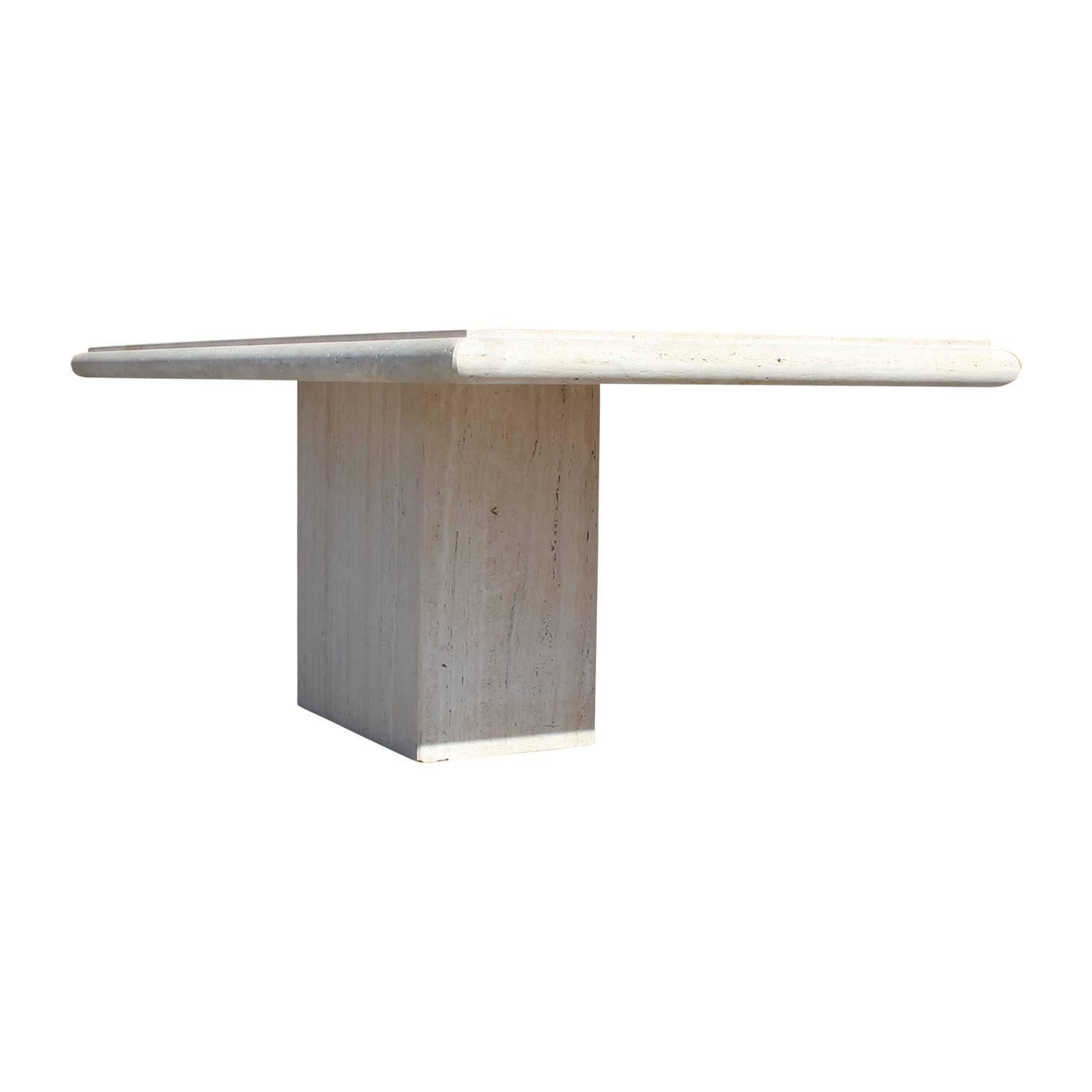 modern rectangular pedestal dining table