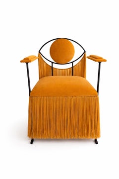 Chaise " LA MYSTERIEUSE " en Jaune Par Alexandre Ligios