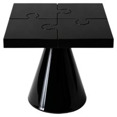 Tavolino Popzzle di Alexandre Ligios, laccato nero
