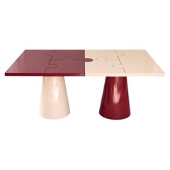 Modularer Puzzle-Esstisch „Popzlle“ von Alexandre Ligios, hochglanzlackiert