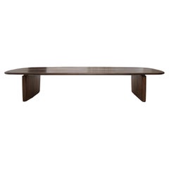 Mesa Pamunu, única en su especie, madera de Nedun, incrustaciones de latón macizo, hecha a mano