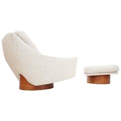 Oversized Floating Lounge Chair and Ottoman by Loft Thirteen