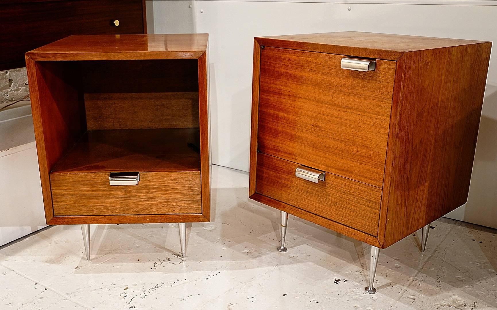 George Nelson Walnut Nightstands for Herman Miller In Excellent Condition In Los Angeles, CA