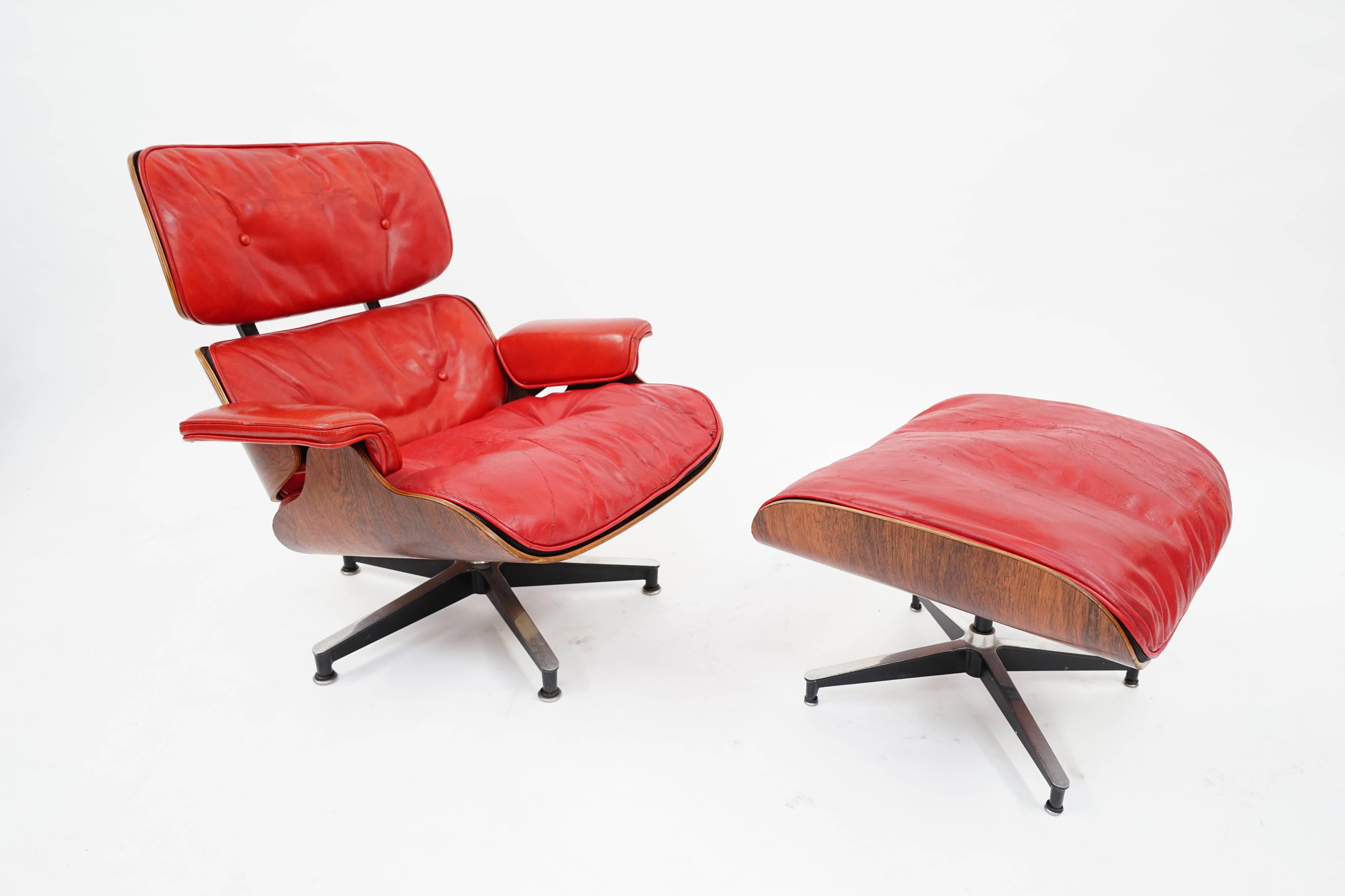 eames lounge chair red