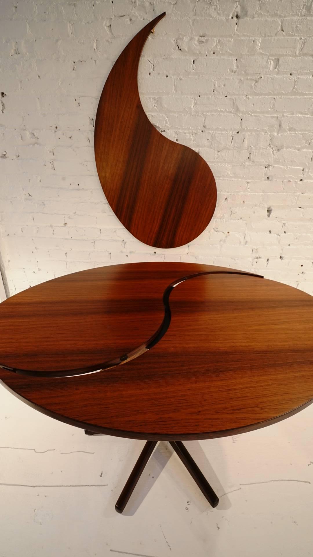 Rosewood Ole Gjerlov-Knudsen Ying Yang Table In Excellent Condition In Los Angeles, CA