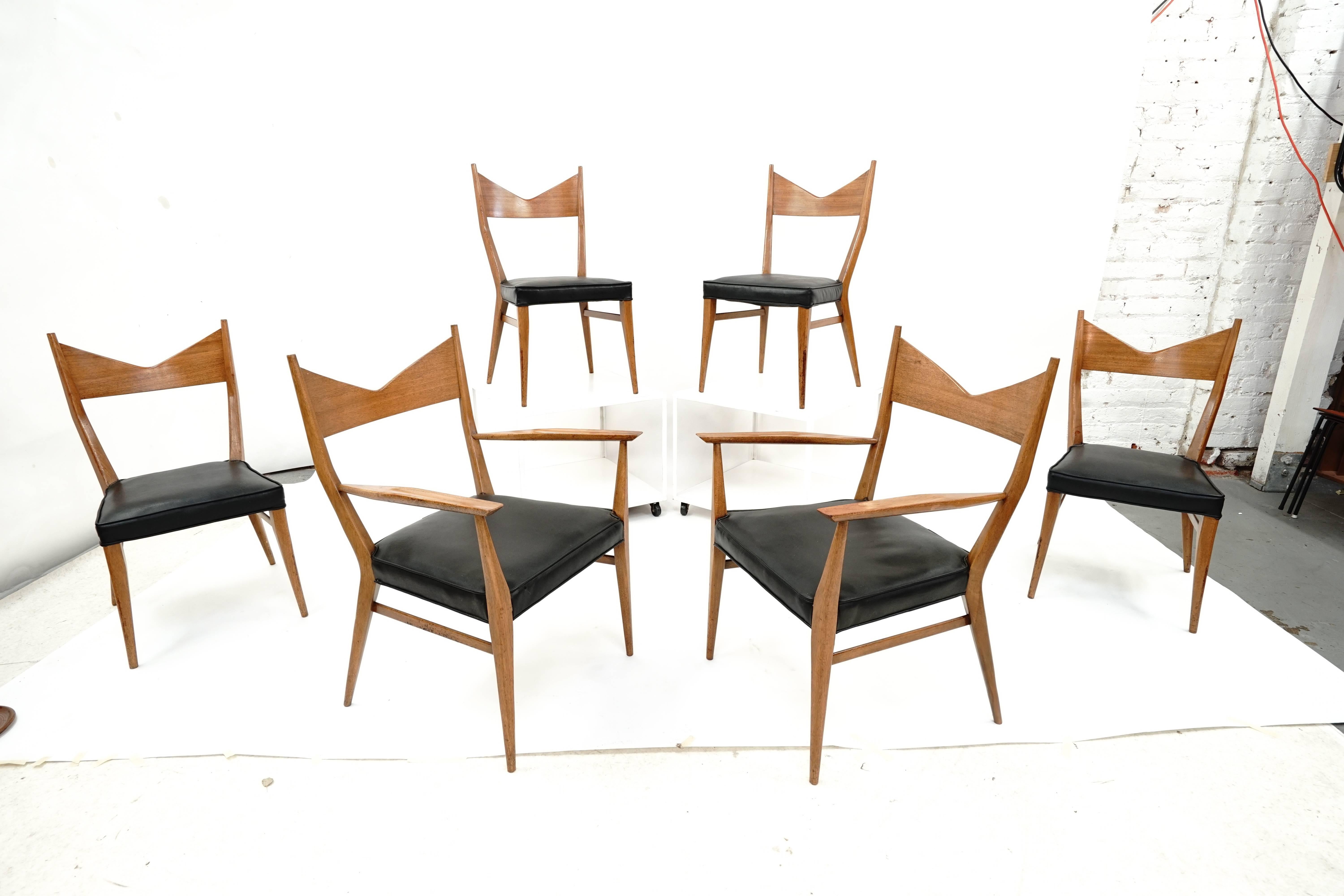 Six Paul Mccobb Dining Chairs for Directional 1953 4