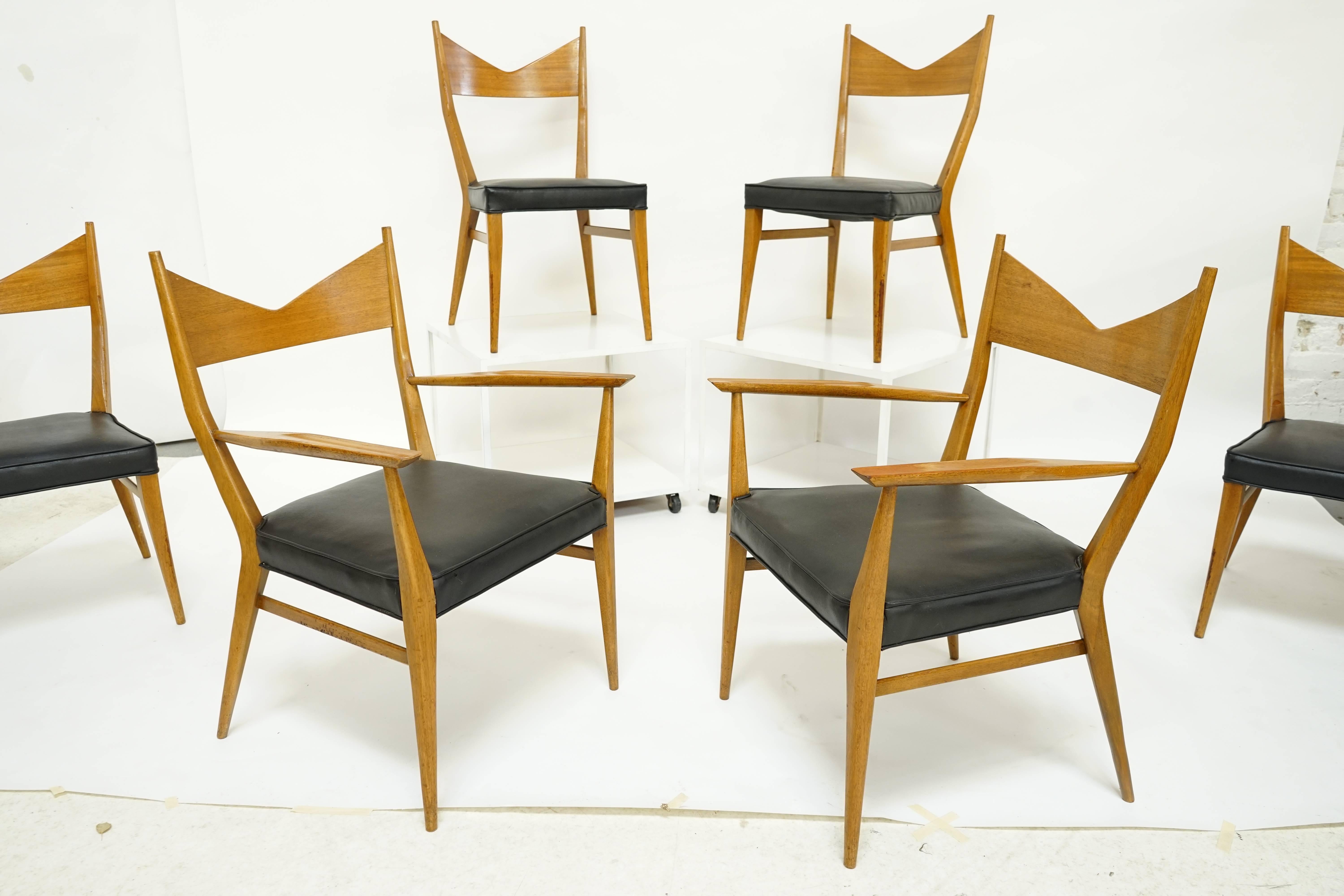 Six Paul Mccobb Dining Chairs for Directional 1953 3