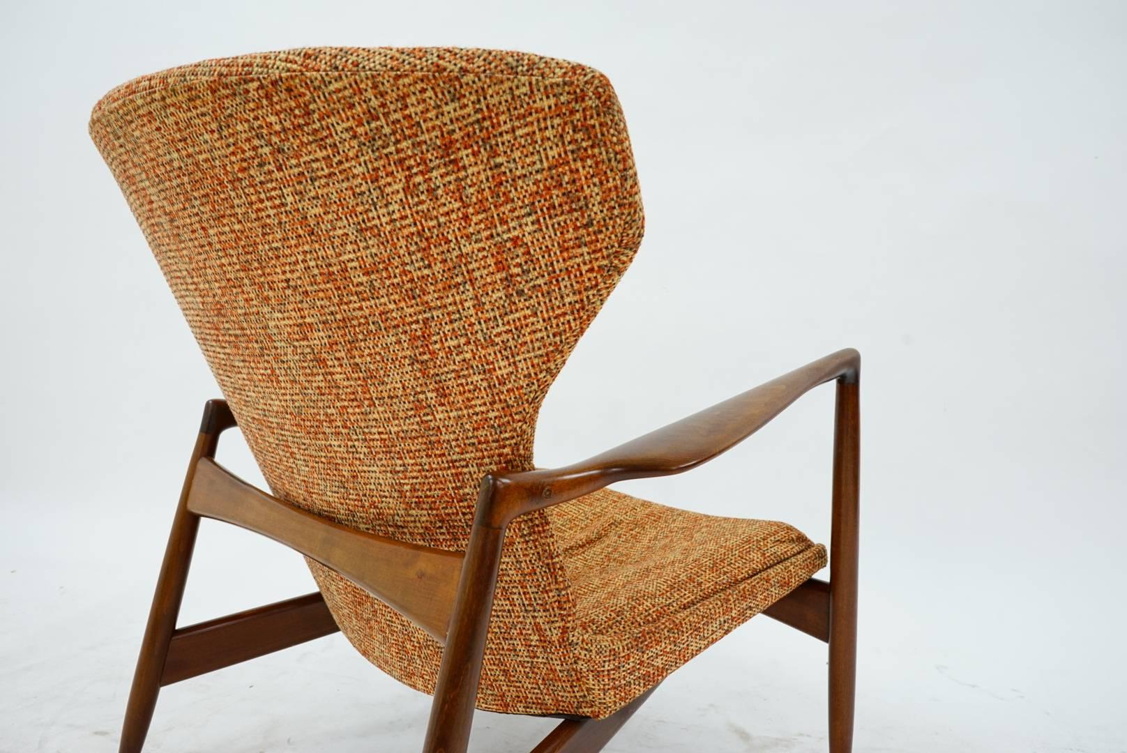 Rare Danish Modern Wingback Lounge Chair by Ib Kofod-Larsen 2