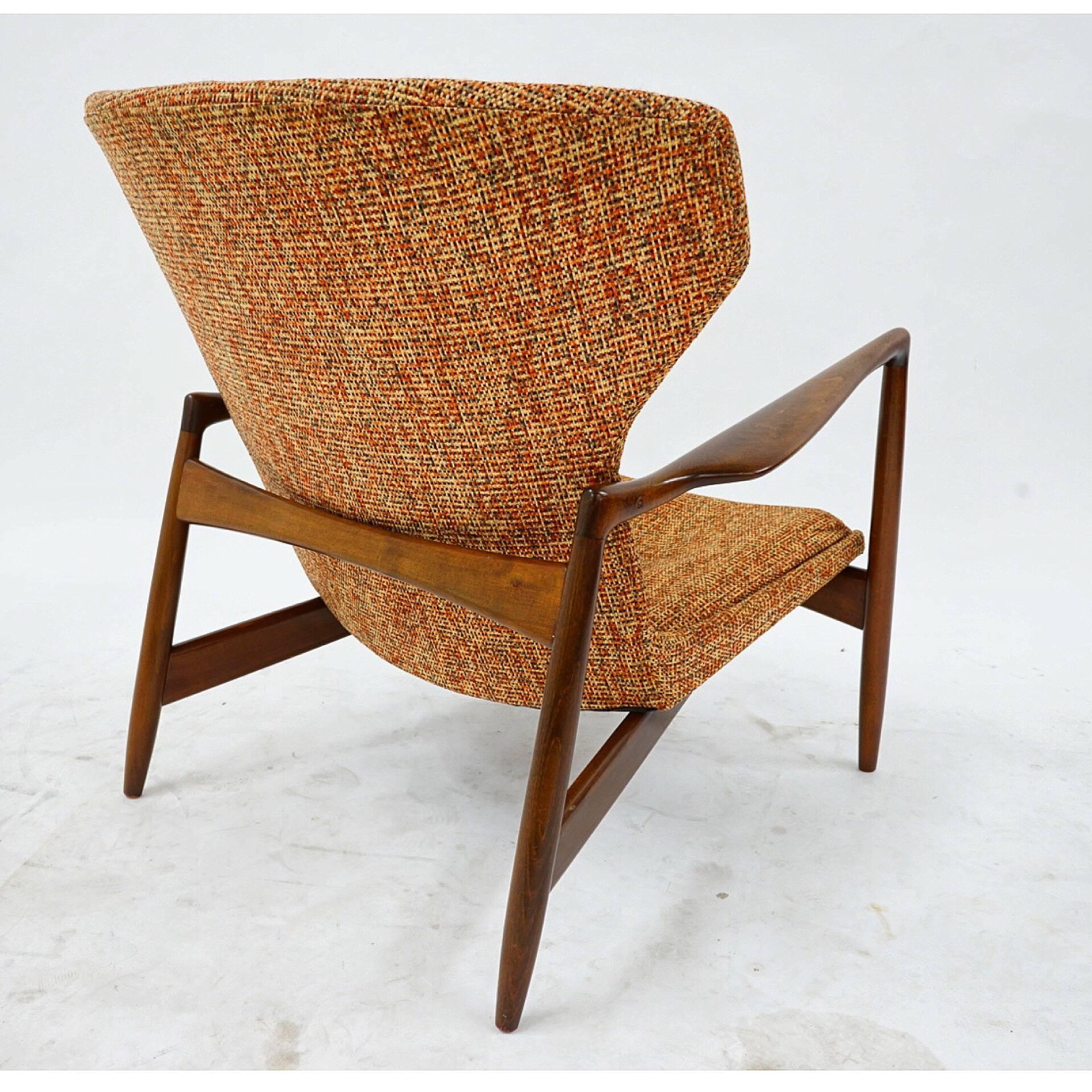 Rare Kofod-Larsen wingback lounger all original from the 1950s, has all the badges and labels.