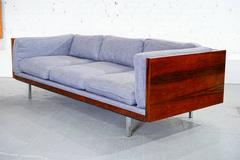 Rosewood Tuxedo Sofa by Milo Baughman for Thayer Coggin