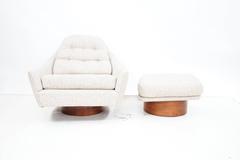 Oversized Floating Lounge Chair and Ottoman by Loft Thirteen