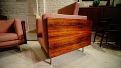 Extremely Rare Pair of Milo Baughman Rosewood Club Chairs