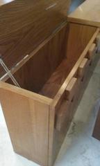 Charming Mid-Century Modern Lane Brutalist Oak Headboard