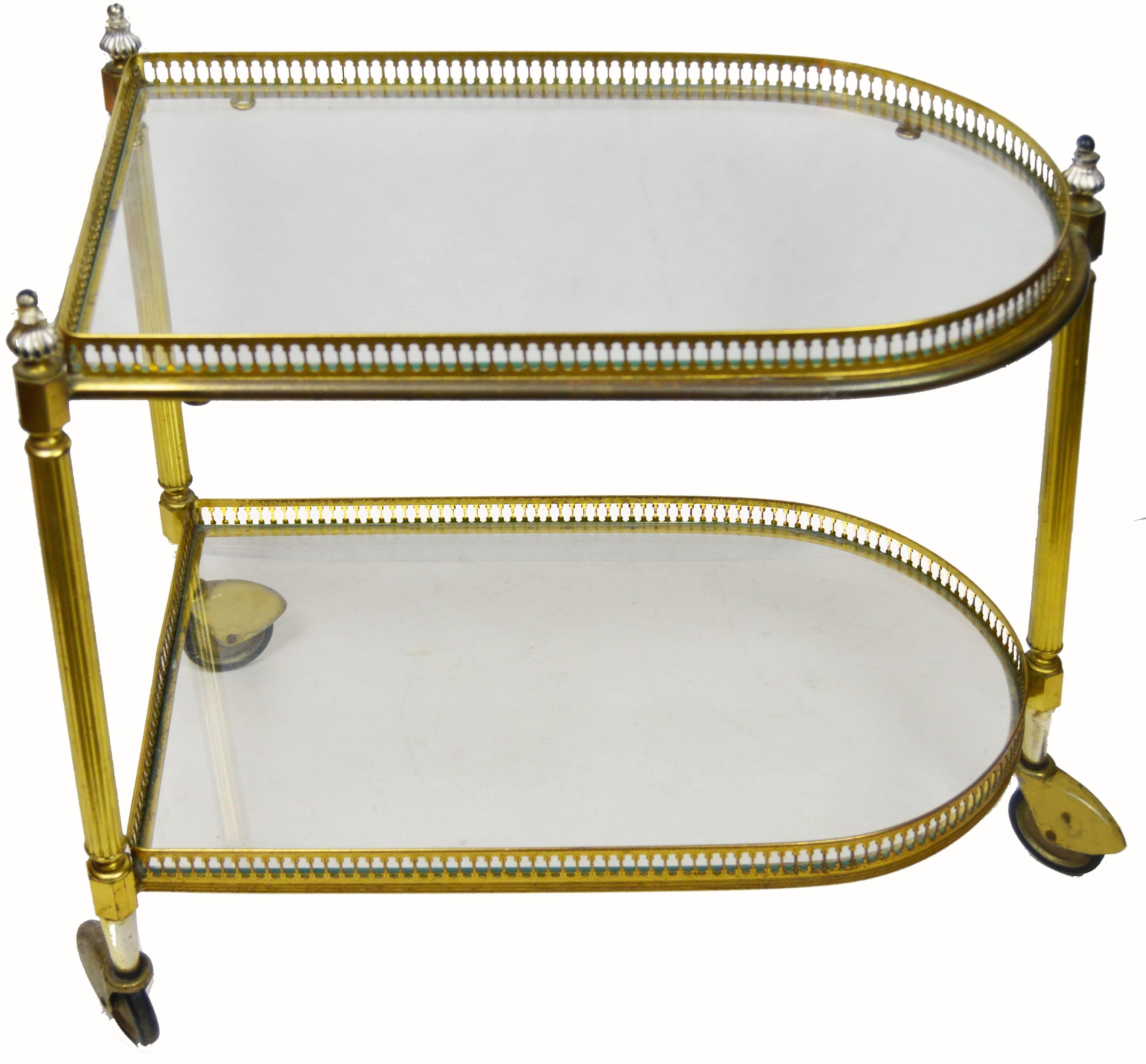 Little Two-Tier Maison Jansen Style Cart For Sale