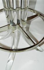 Exceptional Set of Seven Lucite Bar Stools by Hills Manufacturers