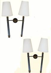 Pair of Maison Jansen Two Arms Sconces. 4  pairs available.