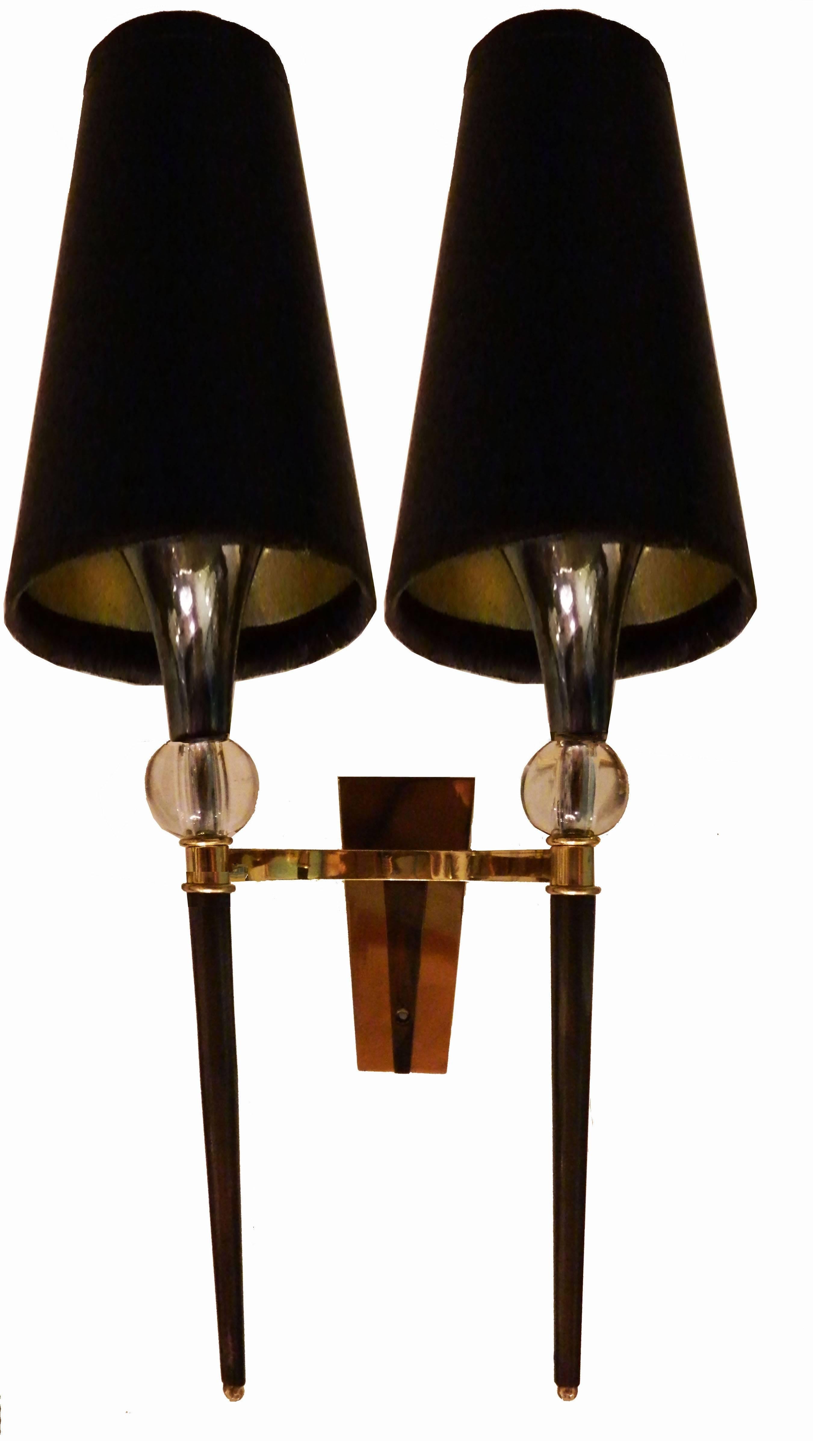 Maison Jansen Pair of Sconces In Excellent Condition For Sale In Miami, FL