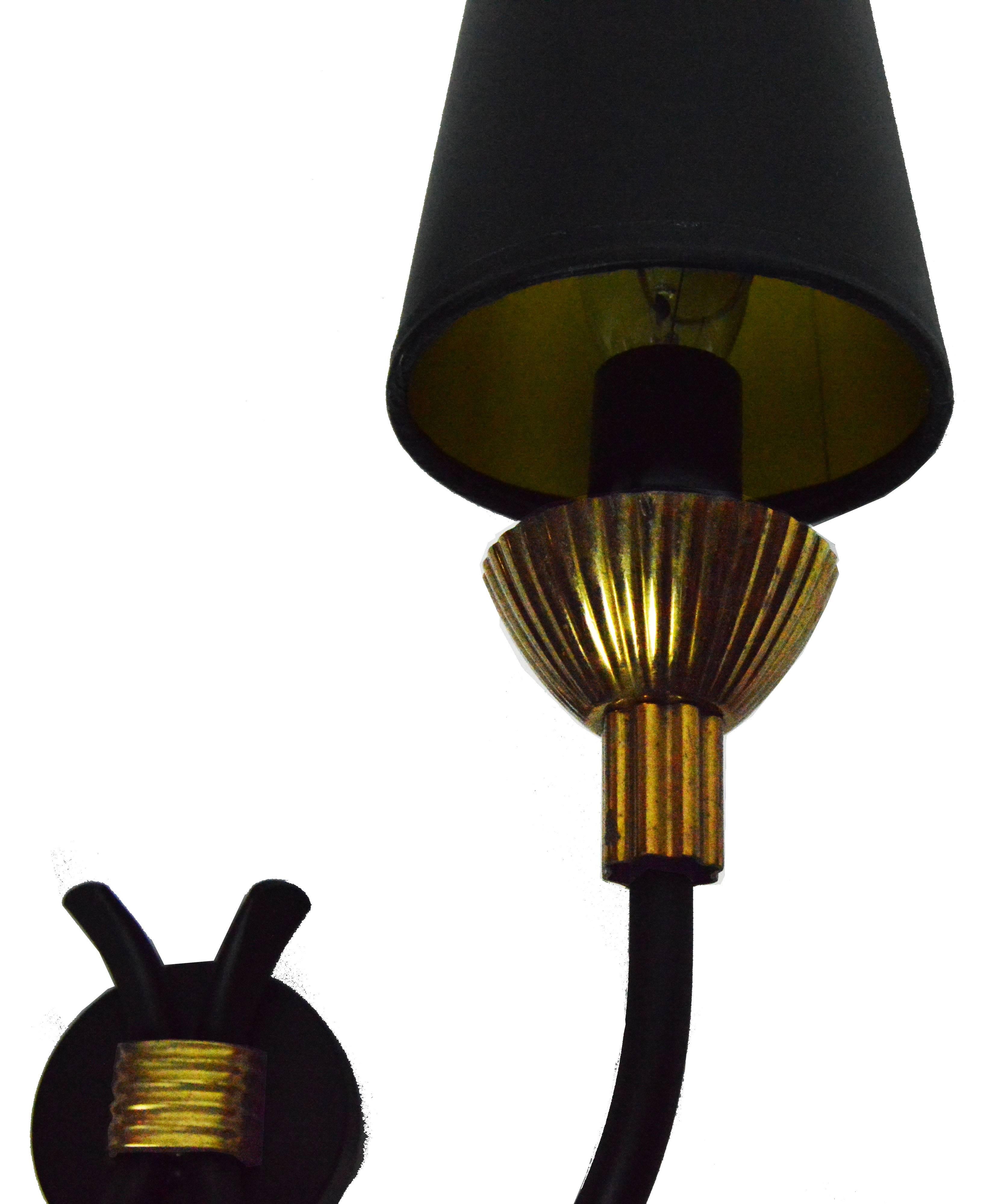 Mid-Century Modern Maison Lunel Sconces Price for one sconce. For Sale