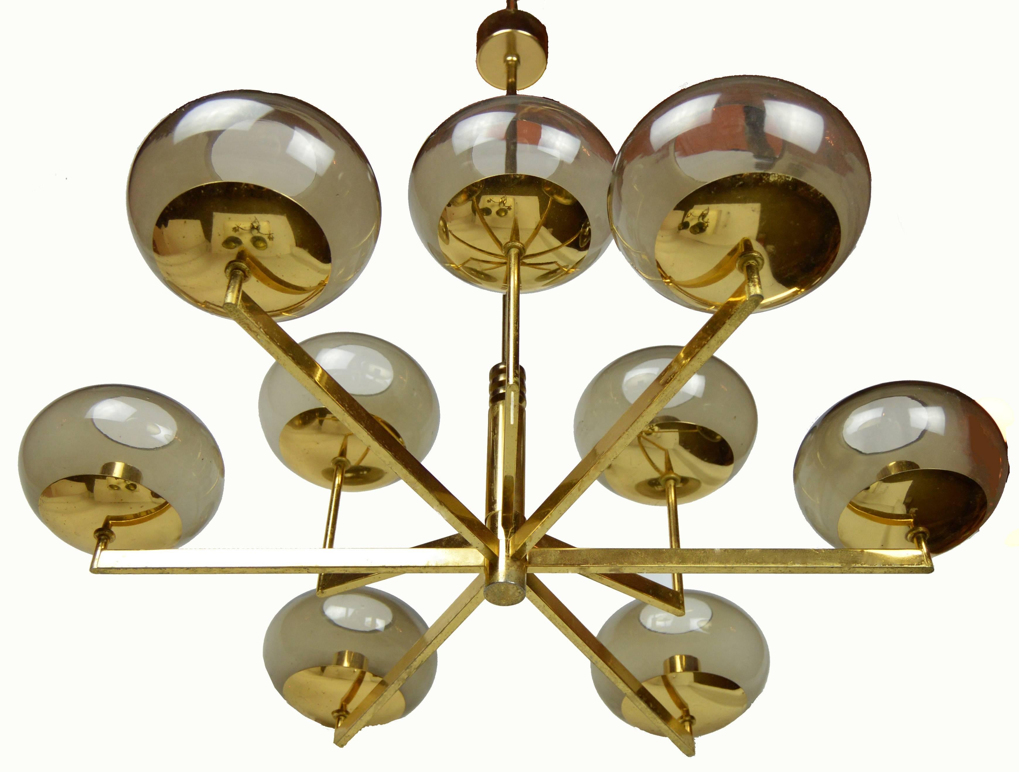 Superb  Gaetano Sciolari nine-light Chrome  chandelier
US wired and in working condition.
High can be adjusted to the dimension needed.