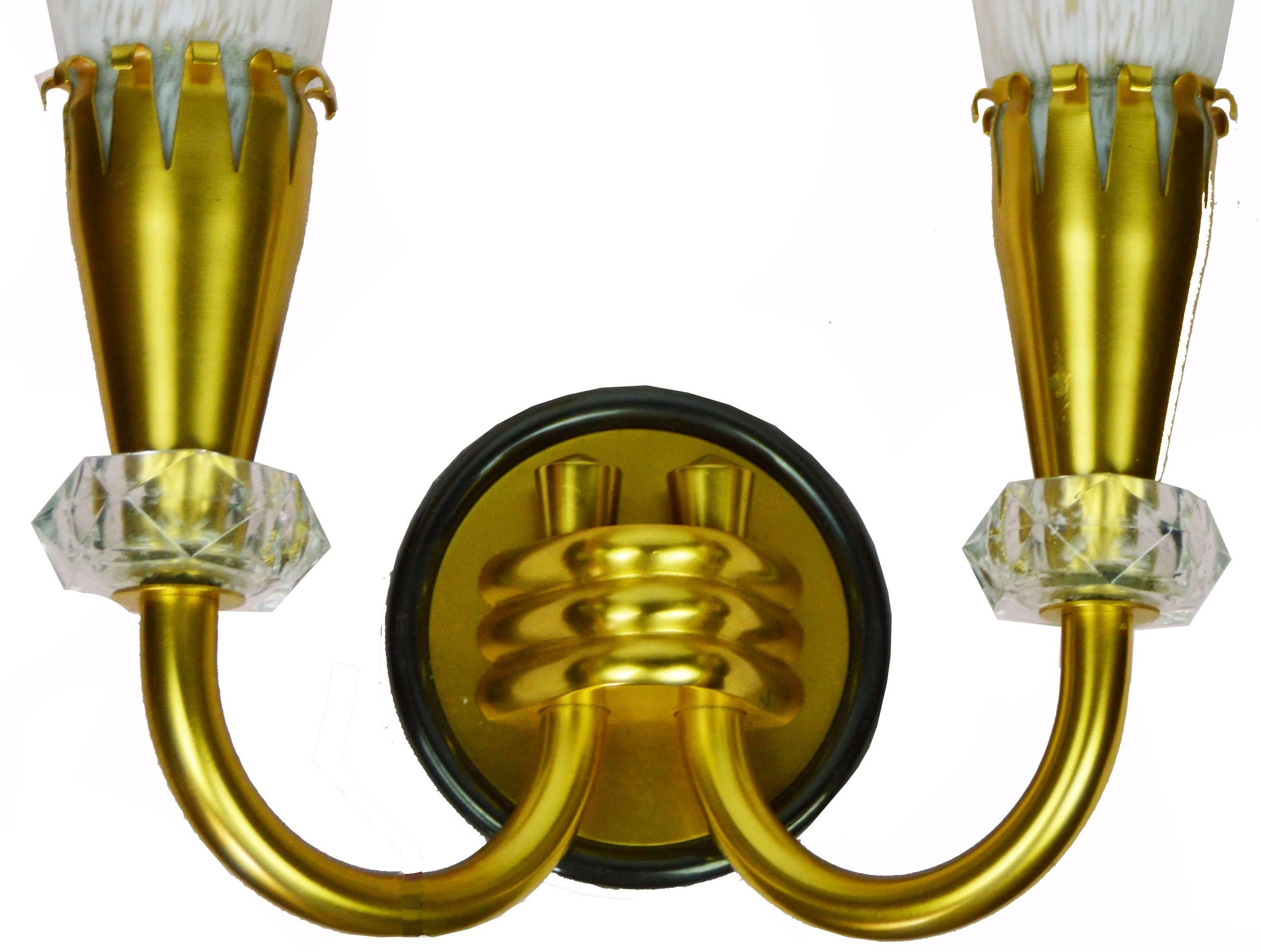 Pair of French Sconces by Royal-Lumiere In Excellent Condition For Sale In Miami, FL
