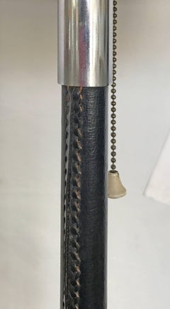 Jacques Adnet Leather Floor Lamp