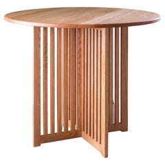 Round Solid Wood Dining Table - Handcrafted in Canada by Le Tenon et la Mortaise