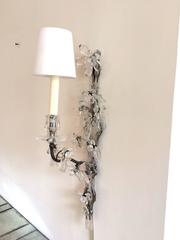 Pair of French Rock Crystal Sconces